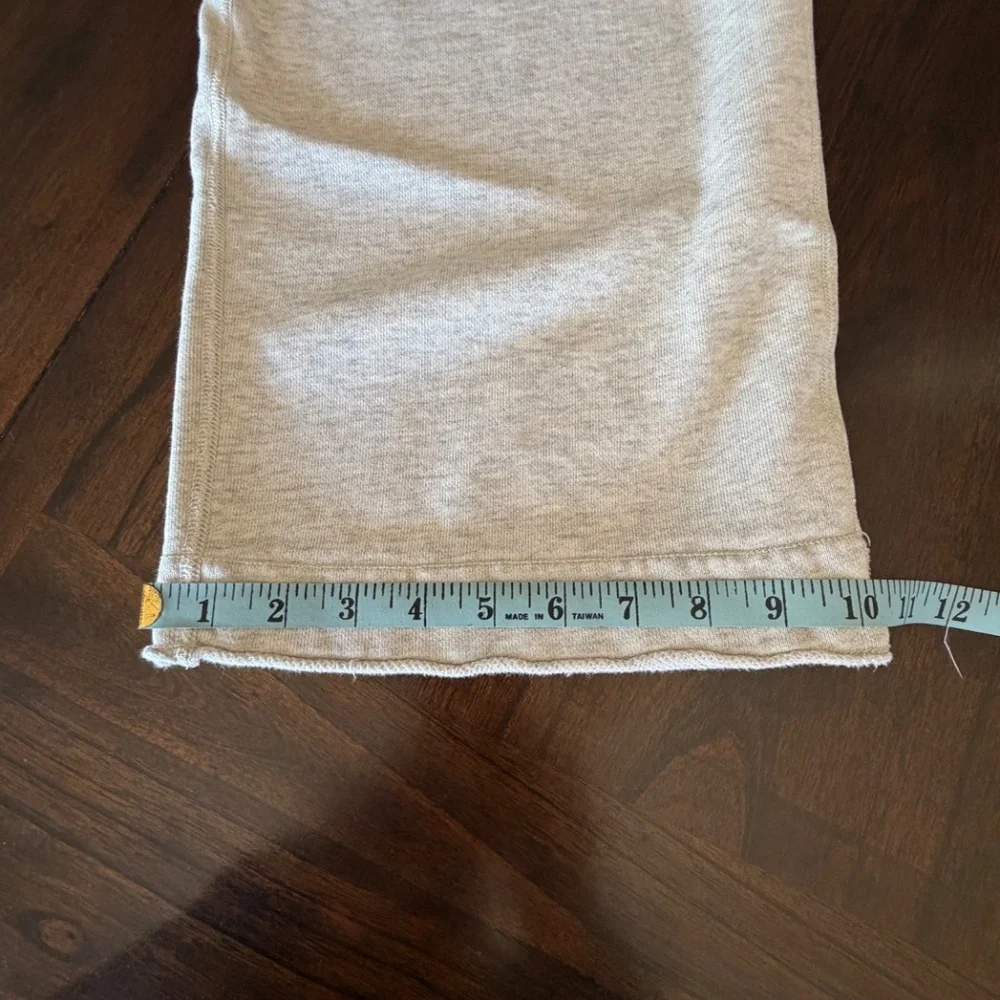 J. Crew Light Gray Wide Leg Heavier Weight Sweatpants, Size Large - Picture 10 of 12